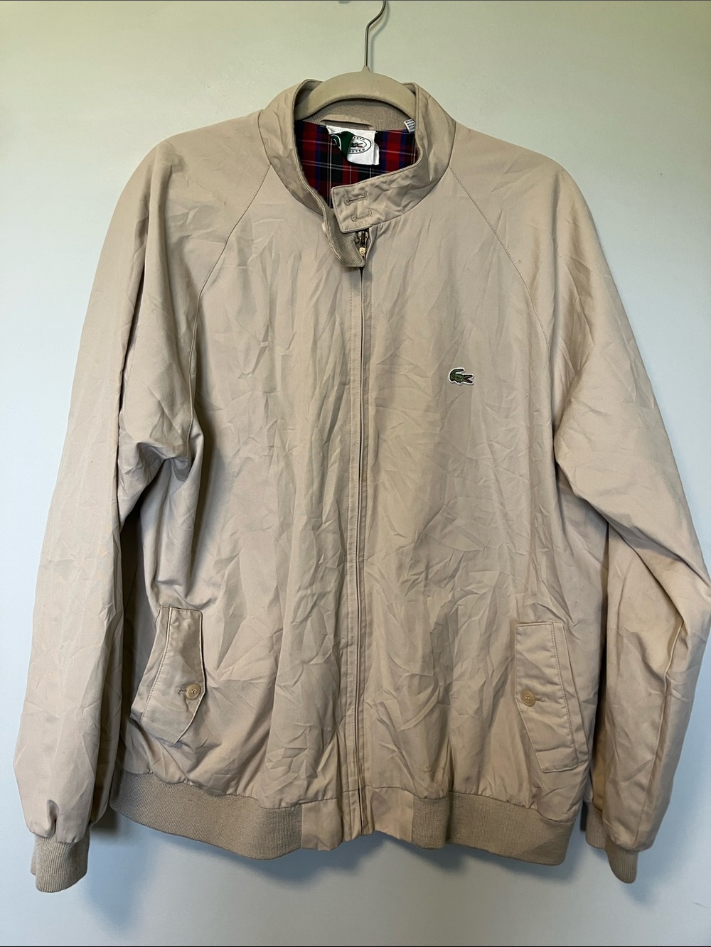 Izod Lacoste Beige Men's Bomber Jacket